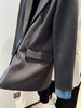 314-1大爆款 miu女士撞色拼接西服 深灰/蓝色袖口西装 商品缩略图13