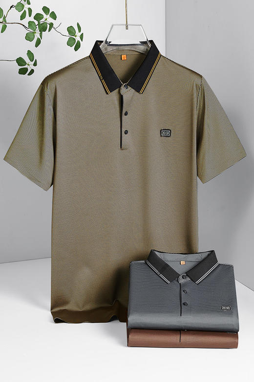 【DWP】大依优型大码男装翻领POLO衫短袖上衣商务休闲百搭T恤加肥加大码 商品图5