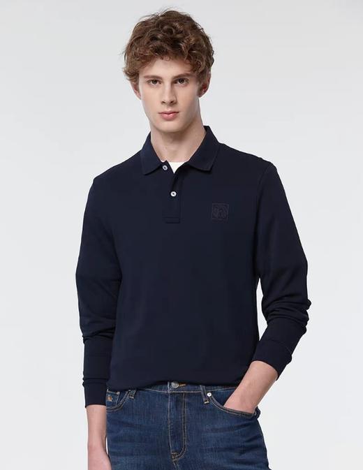 点此购买 哈吉斯春季男士商务通勤长袖POLO衫 yw 342139 商品图7