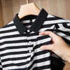 【DKP】大依优型大码男装夏季条纹短袖POLO衫商务休闲弹力棉质上衣T恤 商品缩略图1