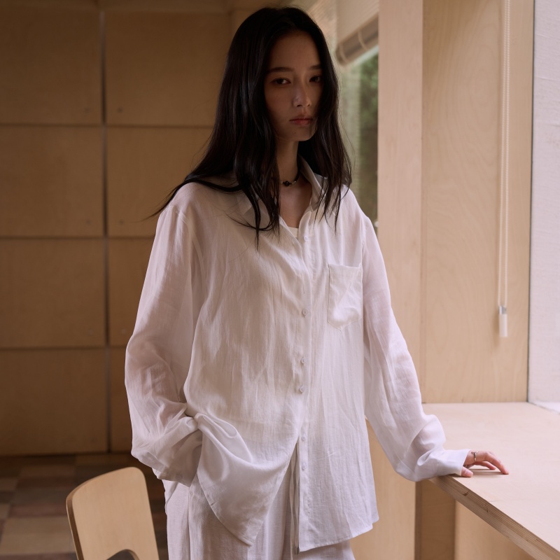 [屁侠推荐]SPLELED 呼吸麻衬衫 天丝亚麻宽松衬衫 轻盈透气 多色可选9783