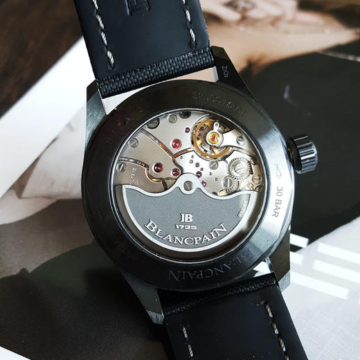 【95新】Blancpain宝珀5000-0130-B52A自动机械日期显示43MM（男款）五十噚系列黑陶瓷/单向旋转陶瓷刻度表圈020326NJT02 商品图6