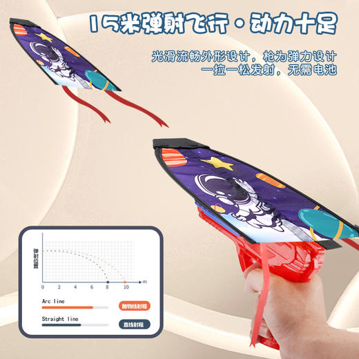 【防撞防摔❗多种玩法】网红泡沫弹射飞机发射枪儿童户外男孩手抛弹射滑翔手抛飞天小玩具。xa 商品图1