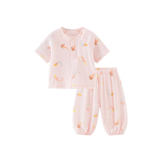 [2件套]迷你巴拉巴拉宝宝家居套装亲肤抑菌防螨萌趣睡衣2026夏季 商品图4