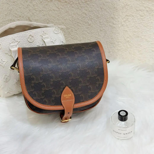 Celine Folco 黑老花 马鞍包 商品图0
