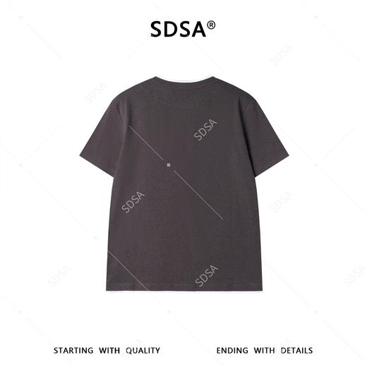 SDSA男装2026新款高贵轻奢韩版半纽扣假两件圆领短袖T恤百搭时尚 商品图4