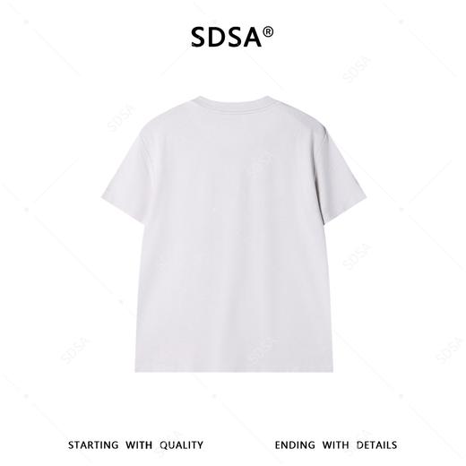 SDSA男装2026新款高贵轻奢简约领口拼接撞色圆领短袖T恤百搭时尚 商品图4