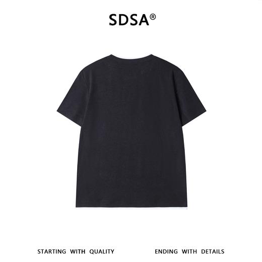 SDSA男装2026新款高贵轻奢韩版半纽扣假两件圆领短袖T恤百搭时尚 商品图4