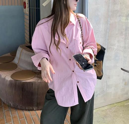 COCIC冰岛欧尼玫瑰粉衬衫， 特调偏冷调的玫瑰粉，上身超显白，复古高级可露丽配色 【3-5天发货】 商品图6