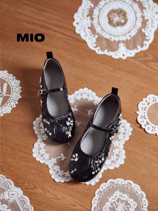 BF楼 MIO米奥玛丽珍鞋2026春季新款休闲甜美风一字式扣带水钻浅口单鞋吊牌价1498活动价1273 商品图1