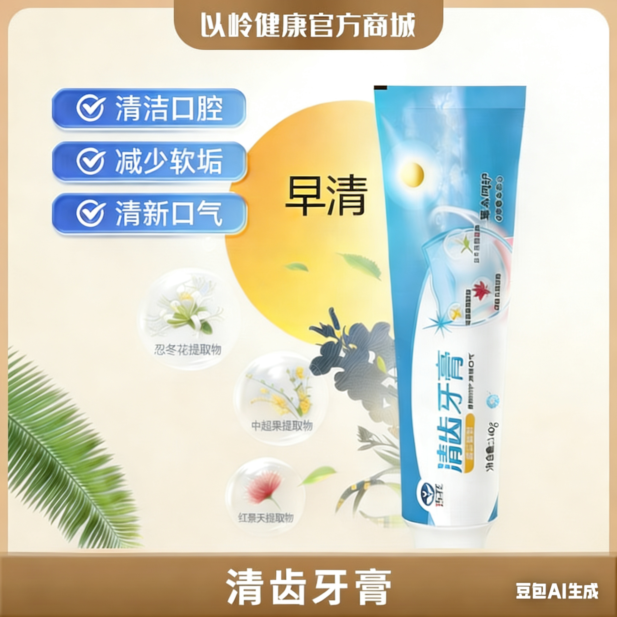 连花清齿（早）/益加（晚）牙膏 140g/支