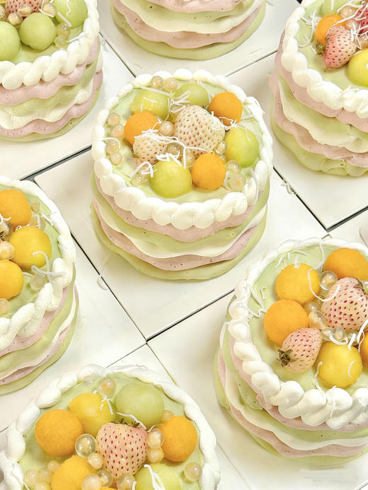 【NEW】油画玫珑 马蹄爆爆珠和清爽水果的美味组合（提前一天预定） 商品图1