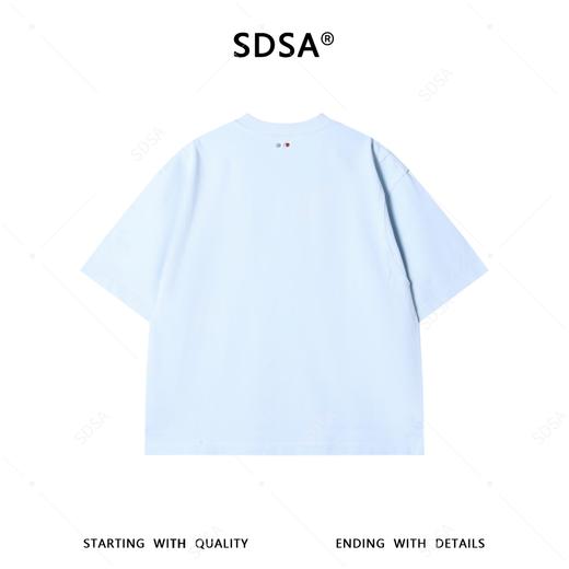 SDSA男装2026新款高贵轻奢美式时尚裁剪印花字母圆领短袖T恤百搭 商品图5