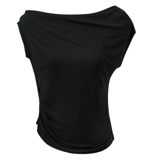 【社群秒杀】【莱赛尔瘦瘦T】三彩2026夏季新款一字领设计感T恤短袖上衣套头S 商品图4