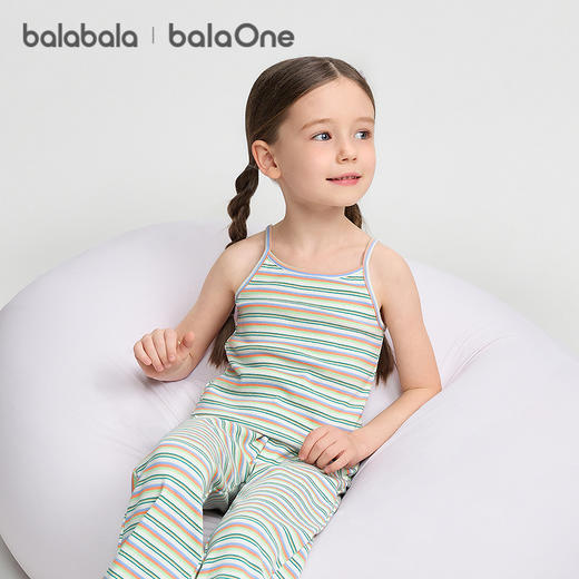 巴拉巴拉宝宝背心夏季新款儿童吊带无袖女童亲肤棉甜美舒适两件装 商品图2