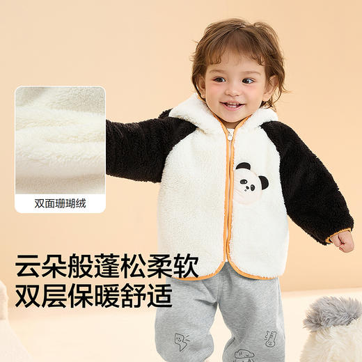巴拉巴拉balaOne儿童外套男童女童装新款2025秋冬珊瑚绒保暖加厚 商品图3
