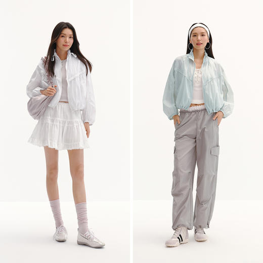 商场同款|森马外套女夏季防晒凉感oversize花边2026新款慵懒夹克 商品图4