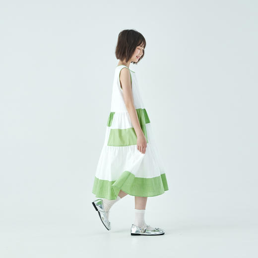 棵初26年夏季新款大女童亲子格纹拼接连衣裙yc0410002 商品图4