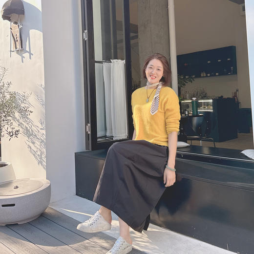 火桐hooton Bubble 60高支精梳长绒棉松紧腰花苞半身裙 商品图3