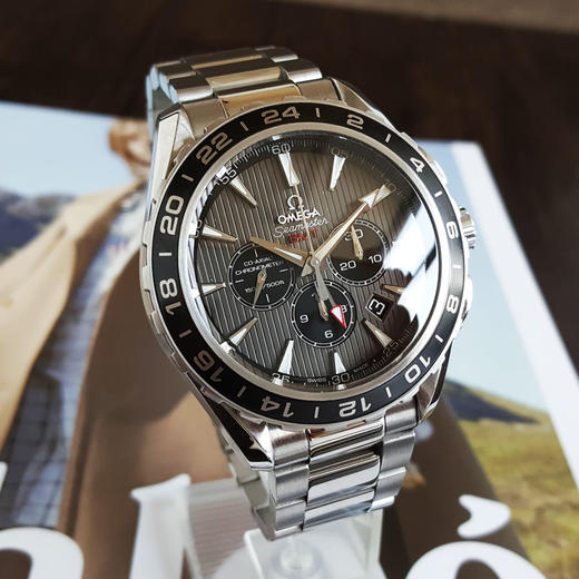 【95新】OMEGA欧米茄231.10.44.52.06.001自动机械日期显示、双时区显示、计时44MM（男款）海马系列精钢/单向旋转刻度表圈050326TJ32 商品图2