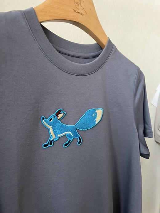 【防晒凉感】噢蜜ooomeooo蓝色狐狸刺绣T 商品图11