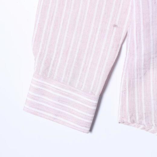 SDSA男装2026新款高贵轻奢时尚简约撞色竖纹长袖衬衫百搭宽松衬衣 商品图3