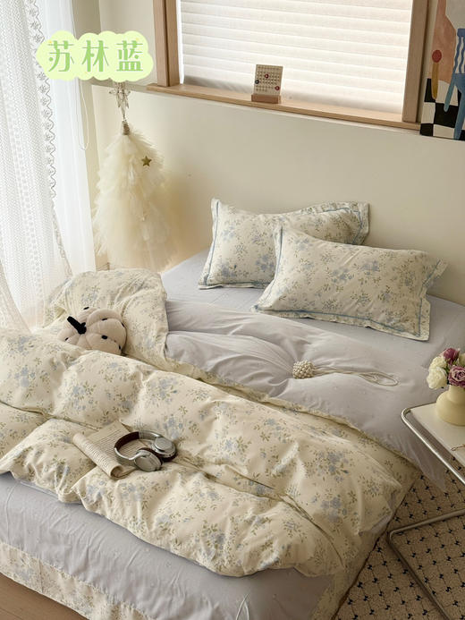 四季可用~福利款全棉印花四件套 田园/卡通/简约多种风格 亲肤舒适透气  耐水洗不起球 商品图12