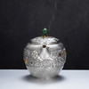 子佩集【花开福来】S999银摆件【ZJ037】茶具格桑花嵌金小茶壶2509 商品缩略图6