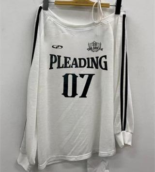 NC一字肩印图案长袖T恤60120（白）夏季262040120321 商品图0