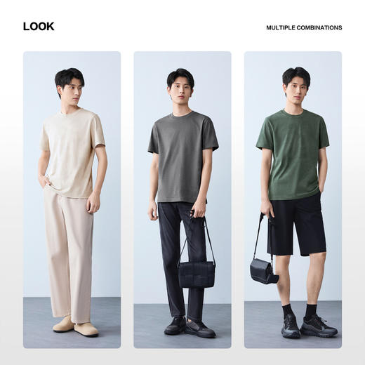 【蜡染T恤】柒牌男装2026夏季圆领新疆棉霜降印花亲肤青年短袖T恤 130T72210 商品图2