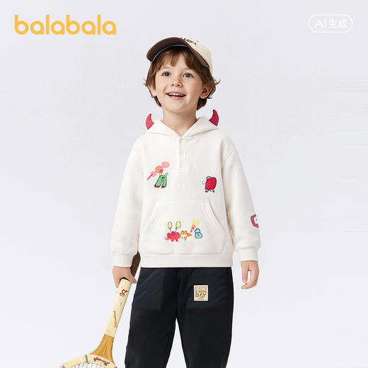 【商场同款】巴拉巴拉童装儿童卫衣男童2026新春小恶魔耳朵造型衣 商品图0
