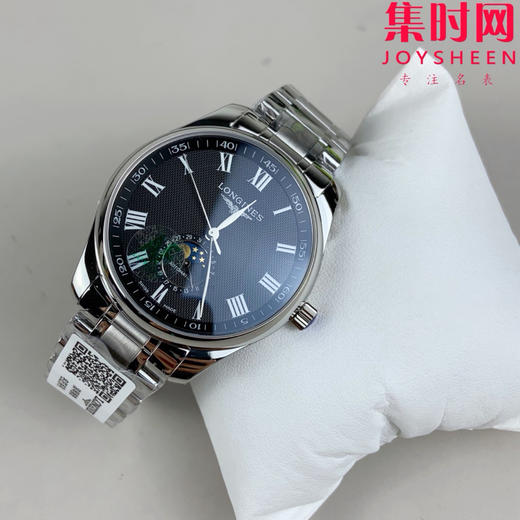 AF浪琴名匠月相系列 四针月相 名匠月相42mm 黑盘罗马面 自动机械 男士腕表 商品图3