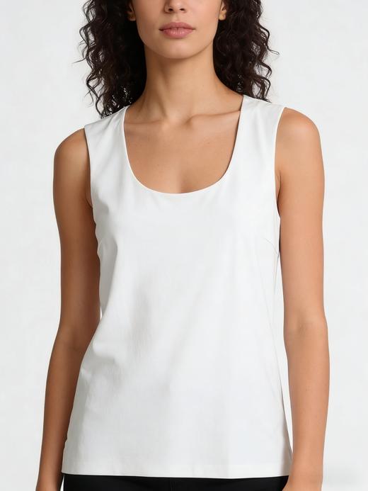 【UL系列外穿】舒雅女棉+再生纤维加蚕丝混纺多用搭配 简约大气背心 设计师款背心 80/24633V 商品图0