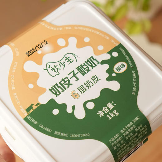 【牧少主】六层奶皮子酸奶 源于内蒙古黄金奶源带 纯正香浓生牛乳 进口活菌慢发酵 奶香浓郁 细腻柔滑 自然醇厚 商品图0