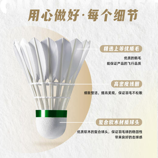 的幸均衡之翼 6 号羽毛球 飞行稳定落点精准训练比赛专用 12 只装 商品图1