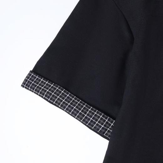 36268SDSA男装2026新款高贵轻奢简约拼接格子圆领短袖T恤百搭宽松上衣 商品图3