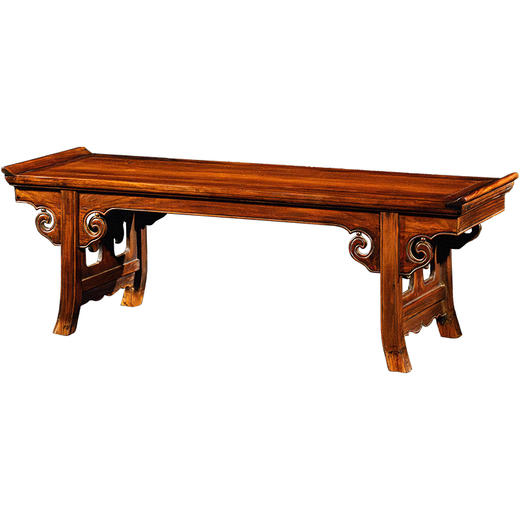 清	黄花梨夹头榫如意云纹翘头炕案 商品图5