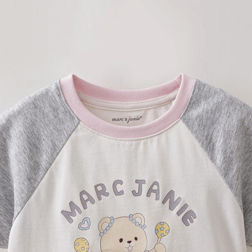马克珍妮快乐小熊女童凉感插肩T恤2026年夏装新款560837 商品图4