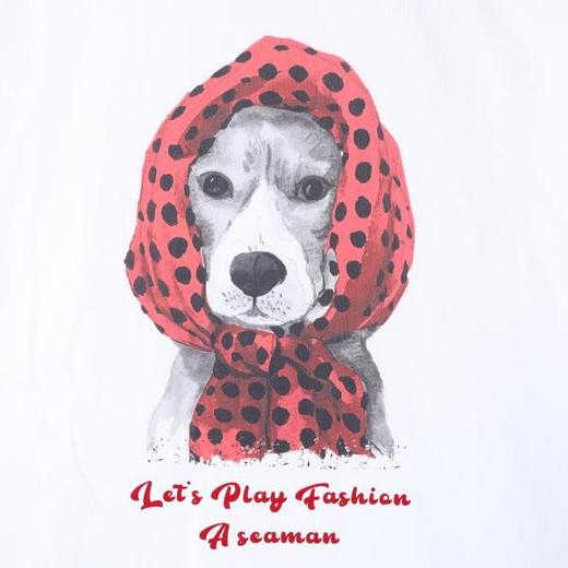 26642SDSA男装2026新款高贵轻奢美式狗狗印花圆领短袖T恤宽松百搭上衣 商品图2