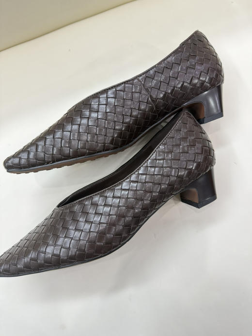 编织羊皮中跟鞋 商品图1