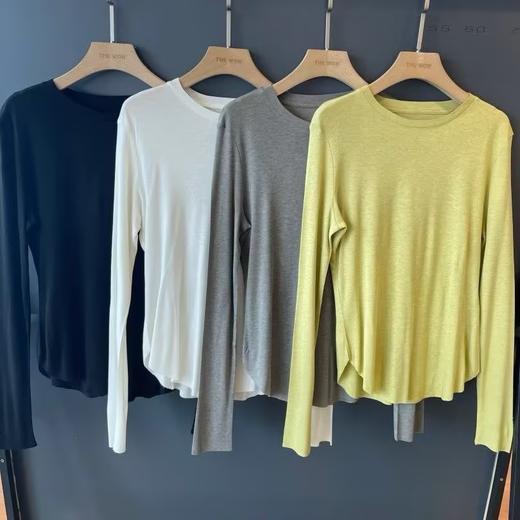 GZ买手优选糯叽叽面膜打底衫显瘦正肩叠穿U型下摆上衣170794691（预售3-5天发货） 商品图2