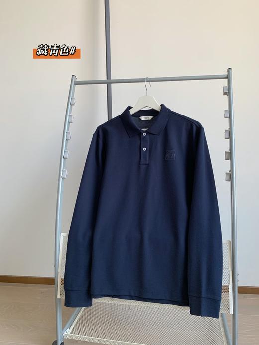 点此购买 哈吉斯春季男士商务通勤长袖POLO衫 yw 342139 商品图2