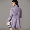 剩S/M/L 芳外新款格纹西服时尚百搭通勤外套女8T23AX0002 商品缩略图4