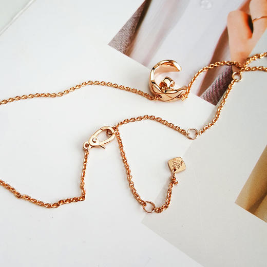 【全新】CHANEL香奈儿COCO项链J12102玫瑰金镶钻COCO水冰月菱格项链女士090326TJ28 商品图8