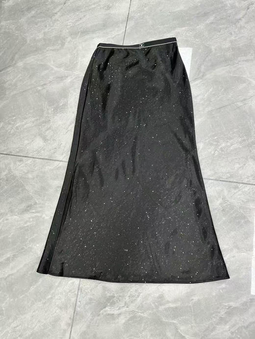 原单新款细闪满天星⭐醋酸缎侧开叉女神半神 商品图2