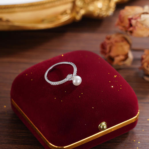 子佩集【芳巧】S925银珍珠戒指【JL071190】珍珠水滴锆石2509 商品图0