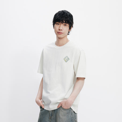 森马×Iracema联名款短袖T恤男夏季纯棉舒适针织衫艺术感印花上衣 商品图1
