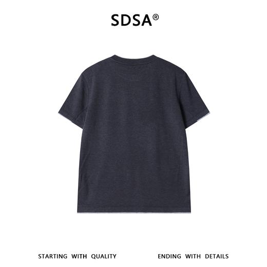 363083630836308SDSA男装2026新款高贵轻奢撞色刺绣字母假两件圆领短袖T恤百搭 商品图5