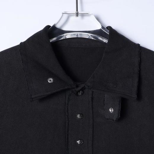 M6025SDSA男装2026新款高贵轻奢潮牌简约半纽扣翻领短袖T恤百搭宽松 商品图2