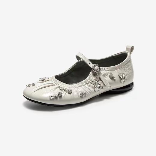 BF楼 MIO米奥玛丽珍鞋2026春季新款休闲甜美风一字式扣带水钻浅口单鞋吊牌价1498活动价1273 商品图3